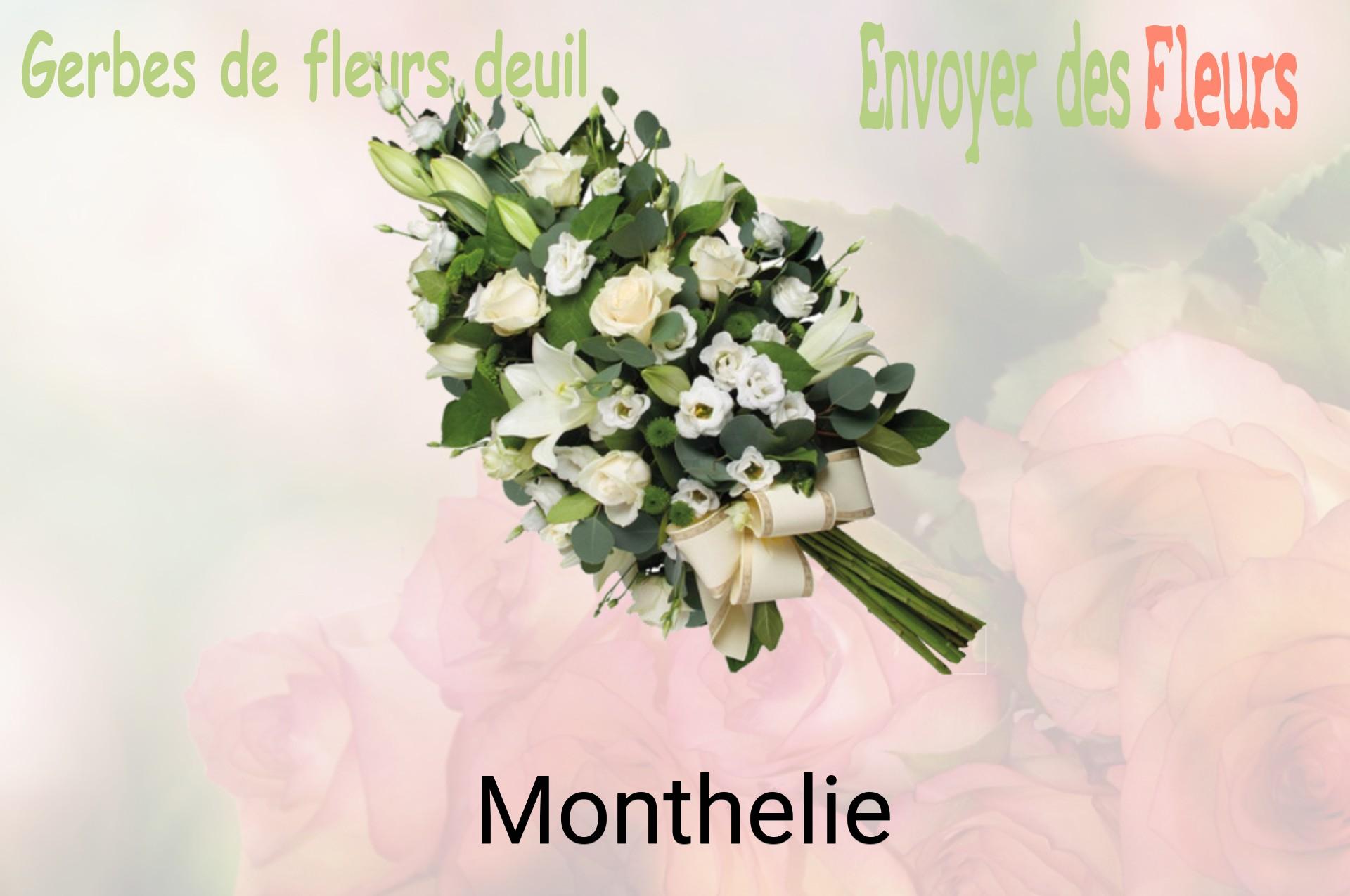 Gerbe de fleurs de deuil livrée à Monthelie
